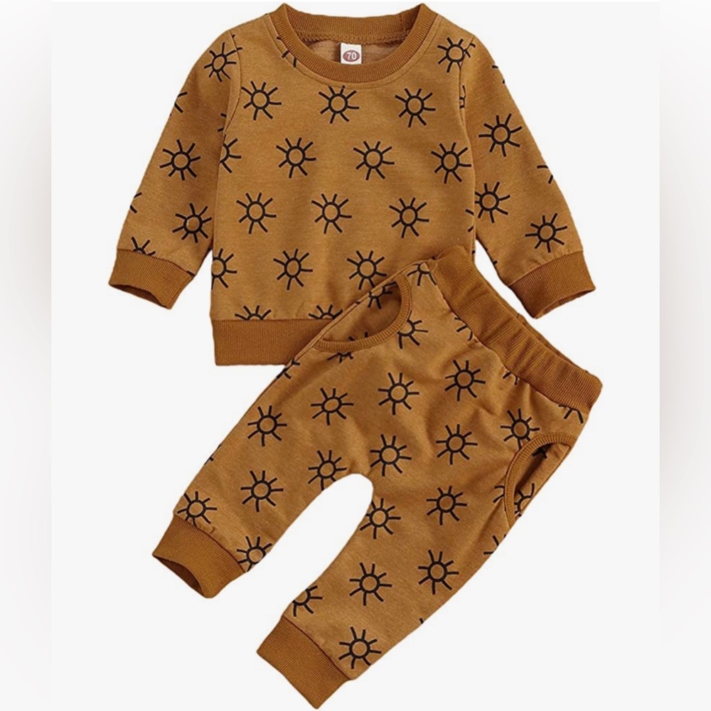 Brown and black suns matching set 3-6 months